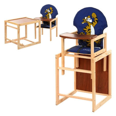 фото Стульчик-трансформер для кормления Vivast М V-010-24-8 (синий тигр)