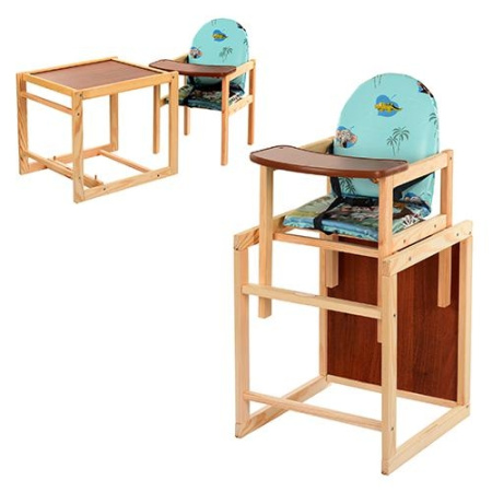 фото Стульчик для кормления Vivast V-001-6 (животные голубой)