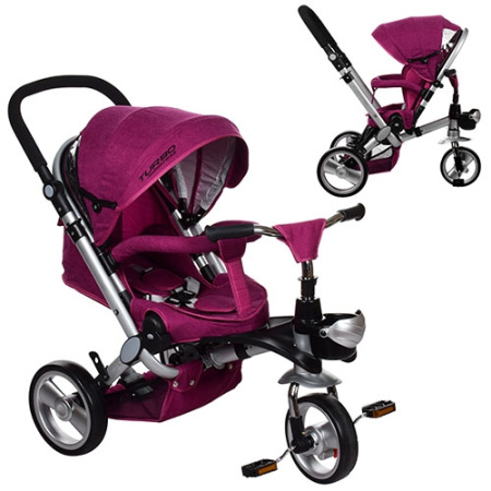 фото Складной трехколесный велосипед TorboTrike M AL3645-11 колеса EVA (фуксия)