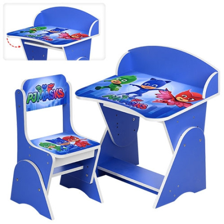 фото Детская регулируемая парта ML-315-22-3 PJ Masks (синяя)