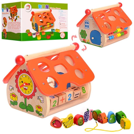 фото Развивающий деревянный домик MD 1087 для детей