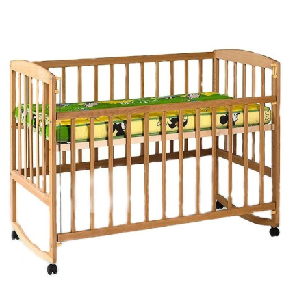 фото Кроватка детская на колесиках и дугах ТМ «ГОЙДАЛКА» 1004, подвижная боковина, Украина