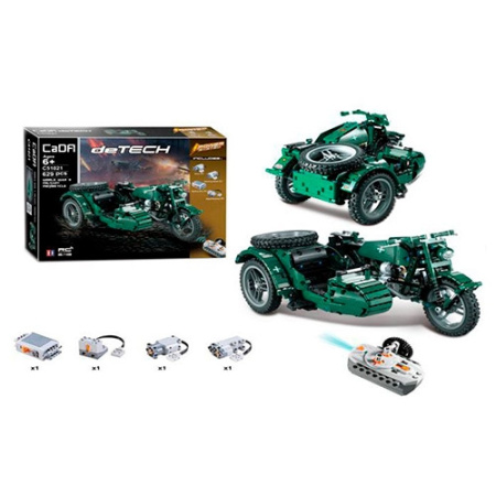 фото Конструктор для детей с радиоуправлением C51021W мотоцикл на резиновых колесах (629 деталей)