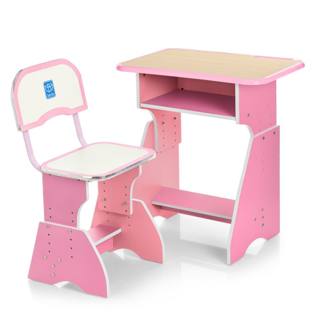 фото Парта со стульчиком Bambi HB-2029K-8 регулируемая высота (розовая)
