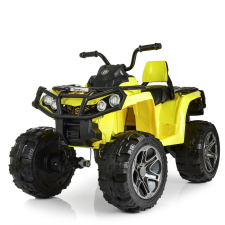 фото Детский полноприводный квадроцикл Bambi M 3999EBLR-6 кожаное сиденье (желтый)