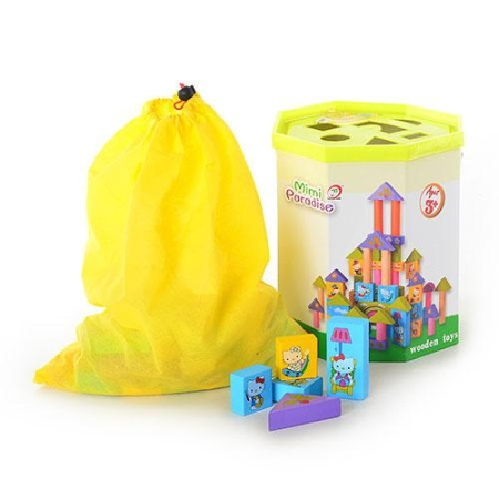 фото Деревянная игрушка Городок MD 0656 конструктор Хелоу Китти