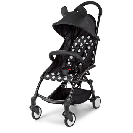 фото Детская прогулочная коляска M 3548-2-2 YOGA книжка (черная в горошек)
