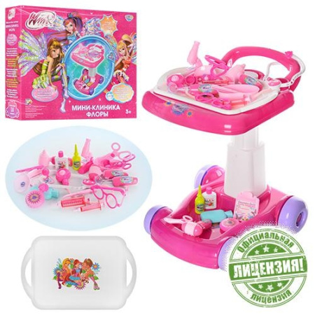 фото Детский докторский набор Winx WX 0010 U/R тележка 18 предметов