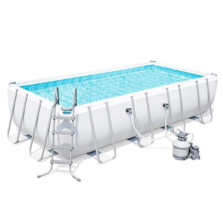 фото Прямоугольный каркасный бассейн Bestway 56466 с фильтр-насосом (549-274см)