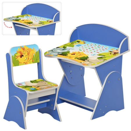 фото Регулируемая парта со стульчиком ML-315-13-3 (голубая)