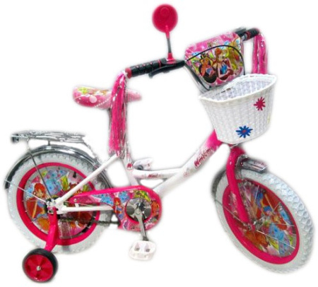 фото Двухколесный велосипед 18” Винкс, со съемными боковыми колесами фото Двухколесный велосипед 18” Винкс, со съемными боковыми колесами