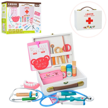 фото Деревянная игрушка Доктор MD 1170 стоматолог в чемодане