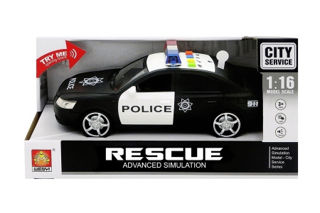 фото Машинка инерционная 1:16 Wenyi Полиция со звуком и светом