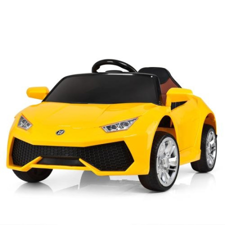 фото Детский спортивный электрокар Lamborghini M 3826EBLR-6 кожаное сиденье (желтый)