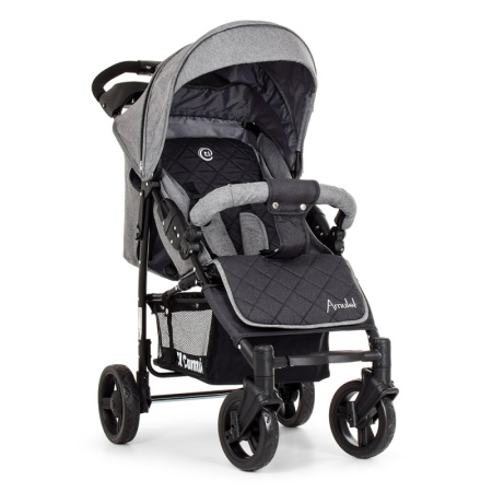 фото Коляска-книжка детская прогулка El Сamino ME 1015L AMULET Cloud Gray дождевик чехол (серая)