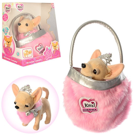 фото Музыкальная собачка Кикки M 3481 UA в сумке (22см)