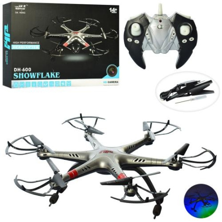 фото Квадрокоптер с пультом управления DH-600 с запасными лопостями и светом (48 см)