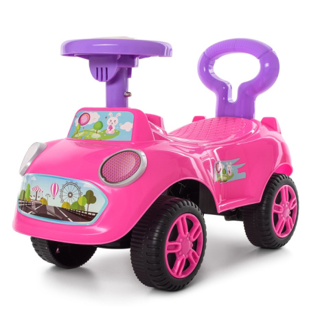 фото Детская машинка-каталка 616B-8 с рулем-пищалкой (розовая)