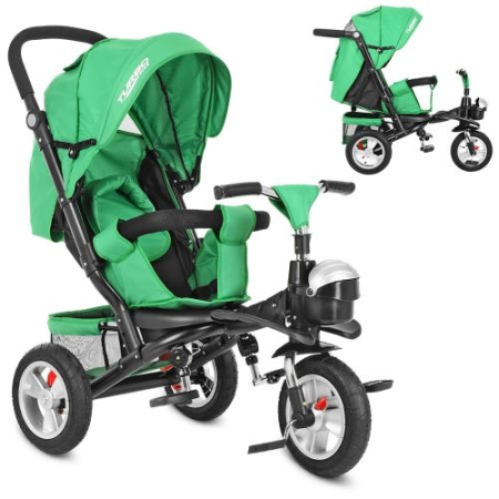 фото Колясочный велосипед для детей Turbotrike M 3647A-N4 трансформер (зеленый)