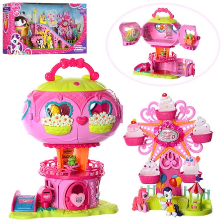 фото Игровой набор домик Pony 733-755 карусель и горка