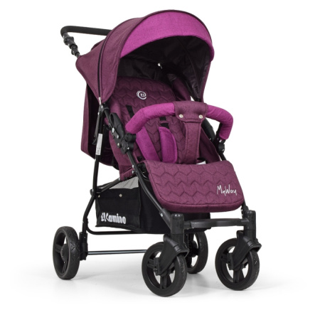 фото Детская прогулочная коляска-книжка El Camino ME 1012L MY WAY Marsala материал лен (бордовая)