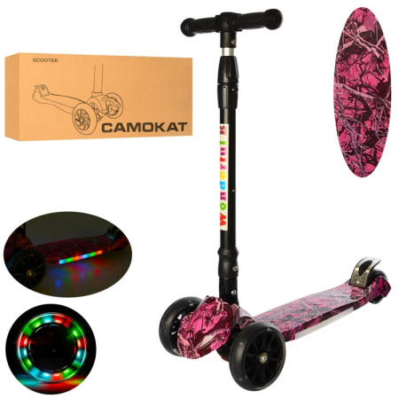 фото Детский трехколесный самокат JR 3-060-10-P MAXI (руль 71-86 см)