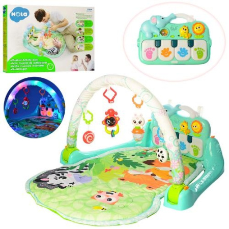 фото Коврик для младенца HOLA 1102 с пианино и подвесками
