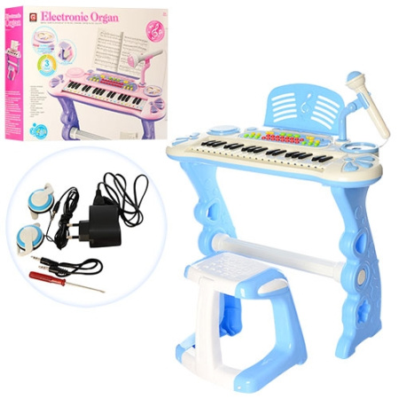 фото Музыкальный синтезатор для детей CV8818-202AB микрофон стульчик наушники