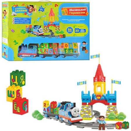 фото Детский конструктор М 5336 UR железная дорога 86 деталей