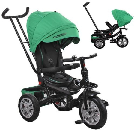 фото Детский трехколесный велосипед TurboTrike M 3646A-4 надувные резиновые колеса (зеленый) фото Детский трехколесный велосипед TurboTrike M 3646A-4 надувные резиновые колеса (зеленый)