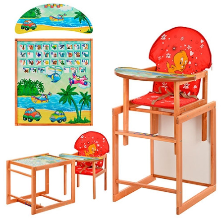 фото Стульчик-трансформер для кормления Vivast М V-120-3 (кораблики)