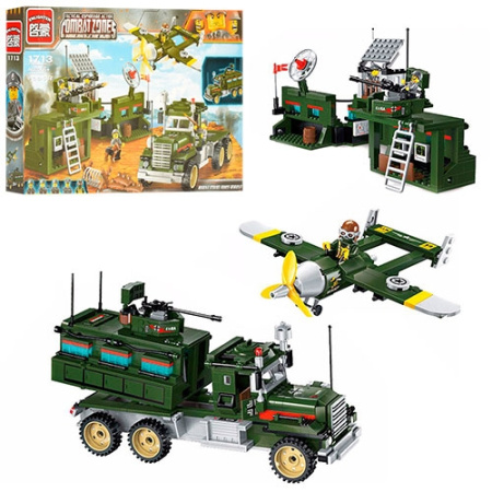 фото Военный конструктор для детей BRICK 1713 база транспорт (687 деталей)