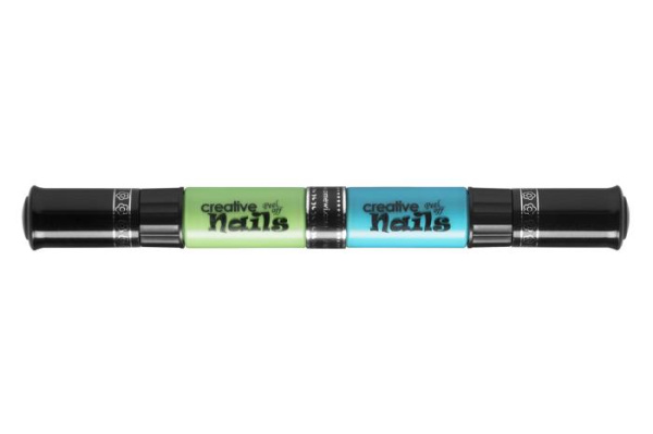 Детский лак-карандаш для ногтей Malinos Creative Nails на водной основе (2 цвета Морской волны + Сочный голубой)