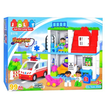 фото Детский конструктор JDLT 5175 станция скорой помощи (99 деталей)