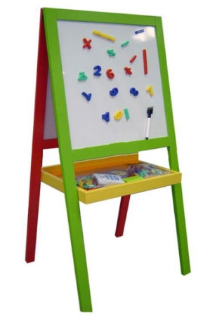 фото Детский развивающий мольберт W 101 деревянный