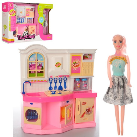 фото Мебель для куклы 3702B3 кухня с куклой