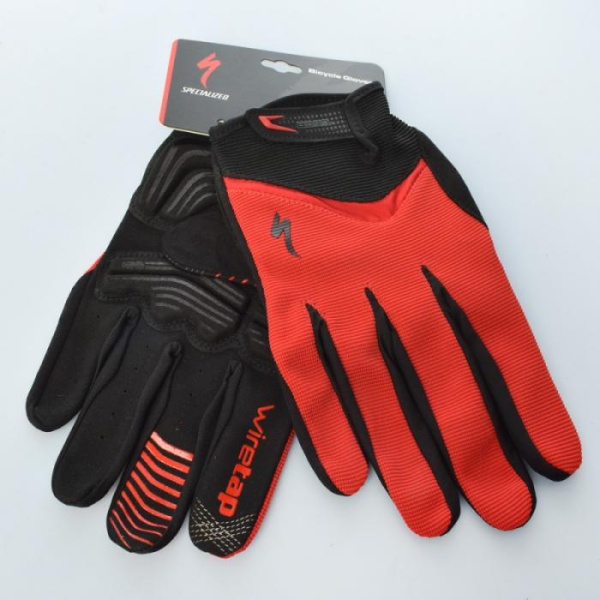 Велосипедные перчатки SPECIALIZED AS180057-1 c длинными пальцами (красные)