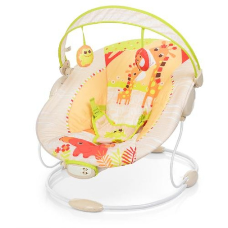 фото Шезлонг детский 6418 дуга с подвесками музыка и вибро