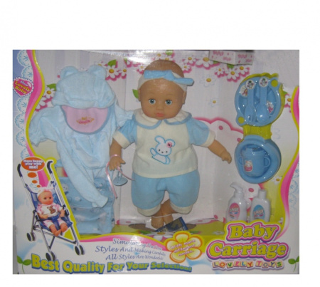 фото Кукла T 05015 с коляской и аксессуарами