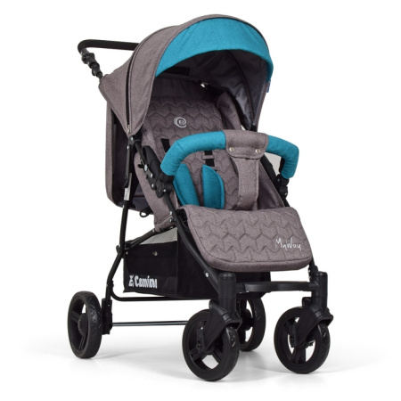 фото Детская прогулочная коляска-книжка El Camino ME 1012L MY WAY Ash Turquoise материал лен (серо-бирюзовая)
