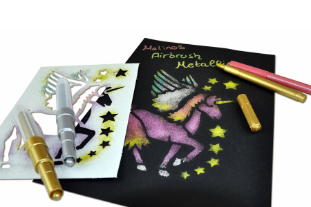 фото Фломастеры и аэрографы металлик Malinos Metallic XXL 16 (8+8 шт)