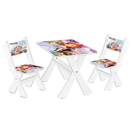 фото Столик со стульчиками для детей М 2100-07 София (белый)