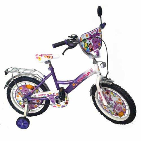 фото Детский велосипед P 1233L «Лунтик» 12" дюймов (фиолетовый)