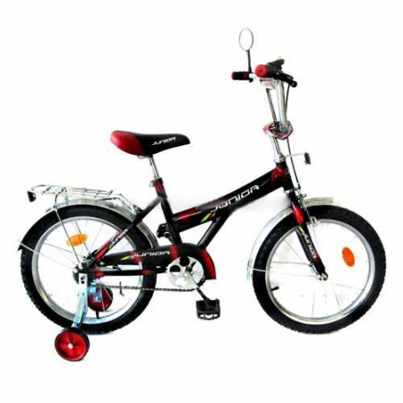 фото Двухколесный детский велосипед JUNIOR 18 со вспомогательными колесами от 5-ти лет