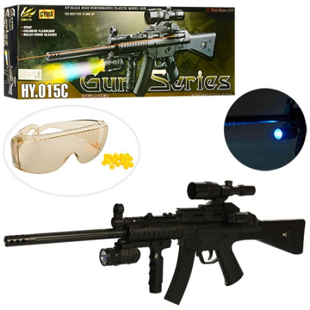 фото Детский снайперский металлический автомат HY.015C на пульках с лазером (76 см)