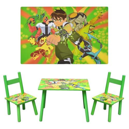 фото Деревянный столик D 11553 и два стульчика Бен 10