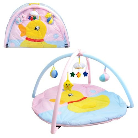 фото Детский развивающий коврик W 8313 с игрушками на подвеске
