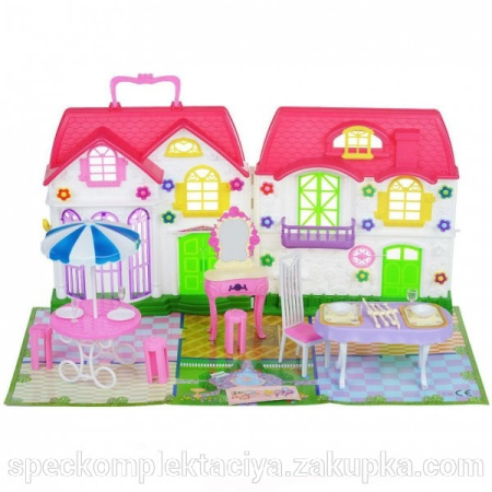 фото Домик для куклы 3141 с мебелью (28 дет)