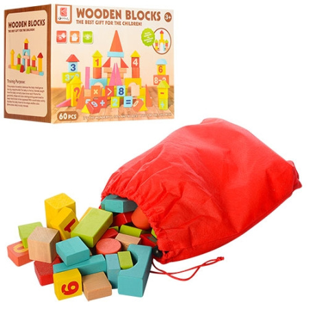 фото Деревянный городок 0360 (60 деталей)