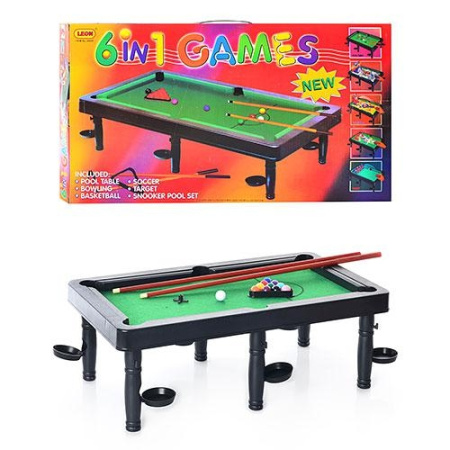 фото Детский бильярд 6 в 1 Leon 20026